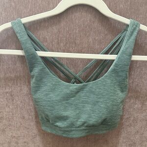 Victoria’s Secret Sport Seamless Strappy Crop Bralette - Marl Sage Green Small